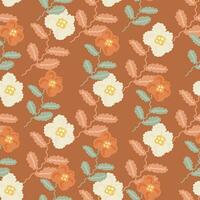 Small flower seamless pattern. Abstract floral ornament. Simple botanical backdrop. vector