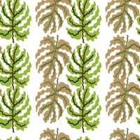 Abstract tropical monstera leaves seamless pattern. Jungle palm leaf decorative backdrop. vector