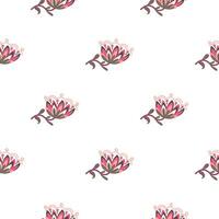 Stylized wildflower seamless pattern. Decorative naive flower botanical background vector