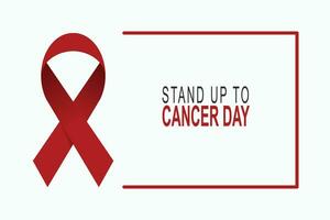 Stand Up To Cancer Day background. vector