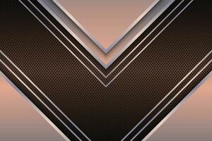 Luxury triangles stripes on metallic texture background. vector