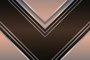 Luxury triangles stripes on metallic texture background. vector