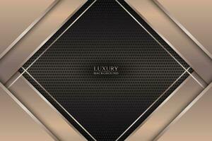 Luxury stripes overlapping on metallic circle texture background. vector