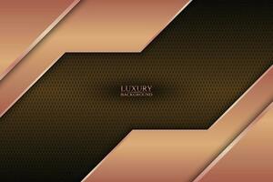 Luxury stripes overlapping on metallic circle texture background. vector