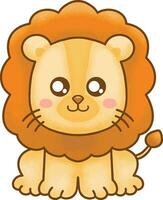 Cute Lion Illustration vector