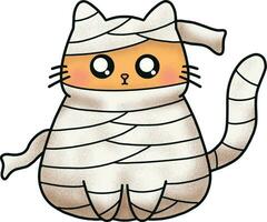 Mummy Cat Illustration vector