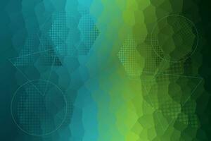 Low poly abstract background dark green and blue color vector