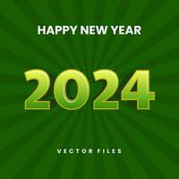 verde 2024 nuevo año vector