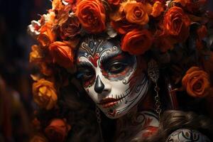 Dia delos muertos festival AI Generative photo