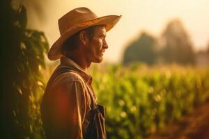 a farmer is cultivating their land photo