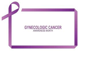 Gynecologic Cancer Awareness Month. Diseases health. vector
