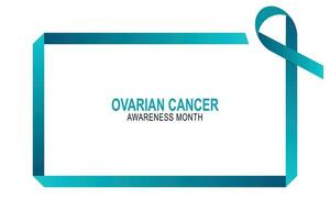 ovario cáncer conciencia mes antecedentes. vector