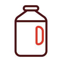 Milk Bottle Glyph Two Color Icon For Personal And Commercial Use. vector