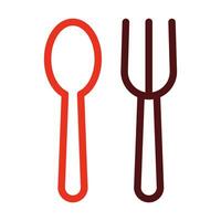 Cutlery Glyph Two Color Icon For Personal And Commercial Use. vector