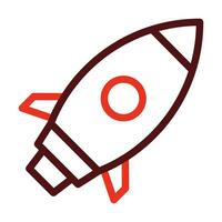 Rocket Glyph Two Color Icon For Personal And Commercial Use. vector