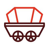 Wagon Glyph Two Color Icon For Personal And Commercial Use. vector