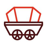 Wagon Glyph Two Color Icon For Personal And Commercial Use. vector