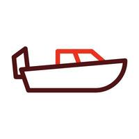 Speed Boat Glyph Two Color Icon For Personal And Commercial Use. vector