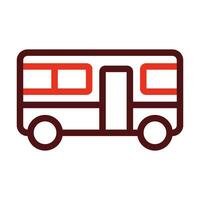 Bus Glyph Two Color Icon For Personal And Commercial Use. vector