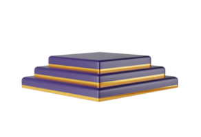 minimalista Sombrio pódio brincar cena com dourado linha. 3d Renderização abstrato fundo composição, ilustração zombar acima do geometria plataforma forma para produtos mostrar. isolado transparente png