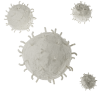 Weiß Blut Zelle 3d realistisch Symbol Analyse. Leukozyten medizinisch Illustration isoliert transparent png