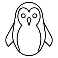 pingüino icono, firmar, símbolo en línea estilo vector