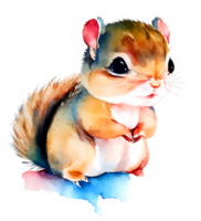 süß Aquarell Chipmunk ai generativ png