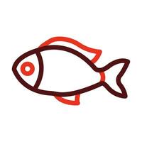 Fish Glyph Two Color Icon For Personal And Commercial Use. vector