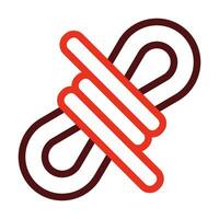 Rope Glyph Two Color Icon For Personal And Commercial Use. vector