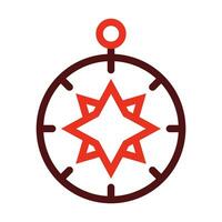 Compass Glyph Two Color Icon For Personal And Commercial Use. vector