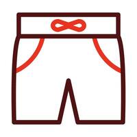 pantalones cortos glifo dos color icono para personal y comercial usar. vector