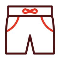 Shorts Glyph Two Color Icon For Personal And Commercial Use. vector