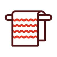 Towel Glyph Two Color Icon For Personal And Commercial Use. vector