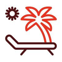 Summer Glyph Two Color Icon For Personal And Commercial Use. vector