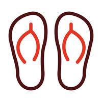 Slippers Glyph Two Color Icon For Personal And Commercial Use. vector