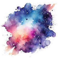 kosmisk yttre Plats vattenfärg stänk textur ai generativ png