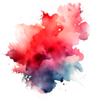 ein rot Aquarell Tinte beflecken Hintergrund Element ai generativ png