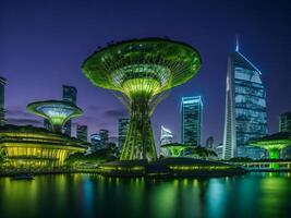 wall art - photograph - singapore city skyline by james kennedy ai generated photo