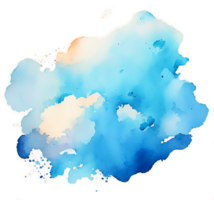 en blå vattenfärg bläck färga bakgrund element ai generativ png