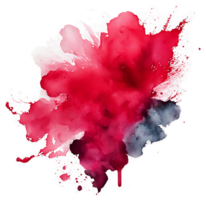 en röd vattenfärg bläck färga bakgrund element ai generativ png