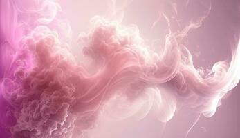 Generative AI, Flowing light pink, viva magenta smoke with splashes. Soft fluid banner, spring female mood, 3D effect, modern macro realistic abstract background illustration, ink in water effect. photo