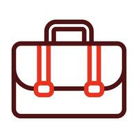 Briefcase Glyph Two Color Icon For Personal And Commercial Use. vector