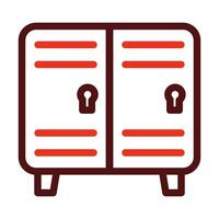 Locker Room Glyph Two Color Icon For Personal And Commercial Use. vector