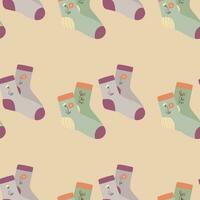 Pattern with sock. Hello autumn. Elements on the autumn theme. vector