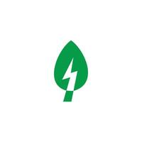 natural energy tree leaf symbol logo vector