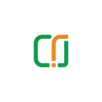 letter cr square colorful geometric logo vector