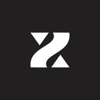 letter z simple geometric triangle logo vector