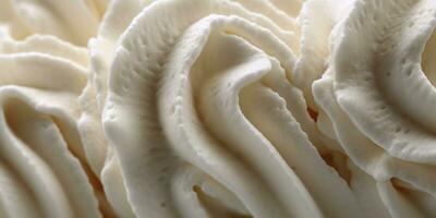 Generative AI, vanilla ice cream surface, close up texture of white ice cream like background. photo