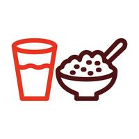Sehri Glyph Two Color Icon For Personal And Commercial Use. vector