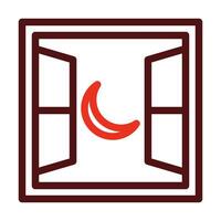 Window Glyph Two Color Icon For Personal And Commercial Use. vector